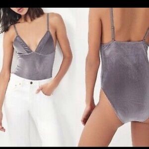 Urban Outfitters Out From Under Shayla Ribbed Velvet Bodysuit